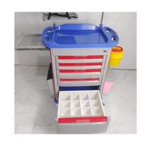 Hospital Abs Emergency Trolley With Drawers Crash Cart Medical Grade Hospital Medical Anesthesia Trolley