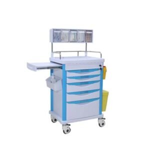 Medical Anesthesia Trolley with Lockable Metal Frame and ABS Drawers Hospital Anaesthesia Trolley