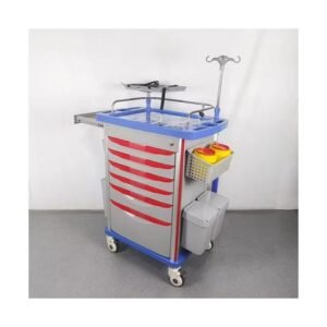 Medical Patient Trolley Medical ABS Emergency Cart Crash Trolley for Clinic Plastic Medication Cart Treatment Trolley