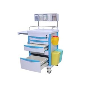Medical Professional Hospital Emergency Medical Trolley Cart ABS Plastic Drugs Cart With Drawer for Anesthesia Treatment
